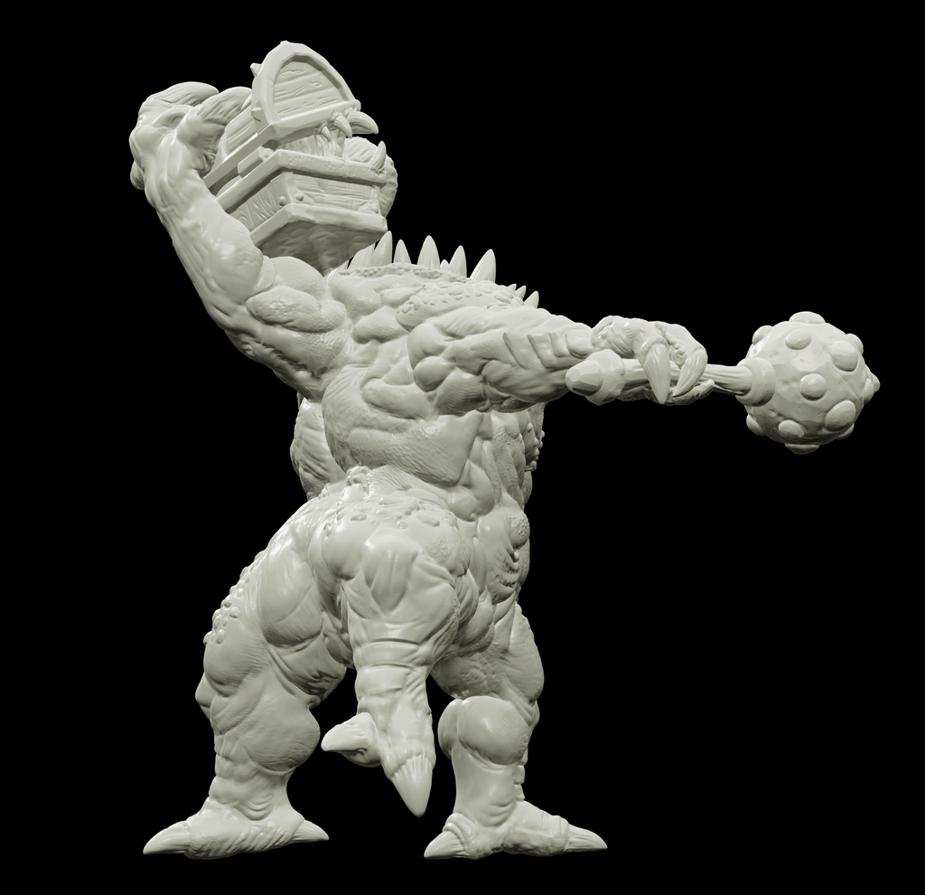 3D Printed Bestiary Vol. 4 Nafarrate - Iutreli Abomination 32mm Ragnarok D&D