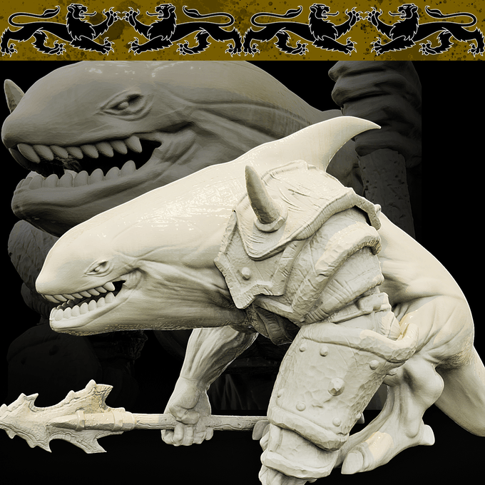 3D Printed Bestiary Vol. 4 Nafarrate - Jikax Killer Whale 32mm Ragnarok D&D