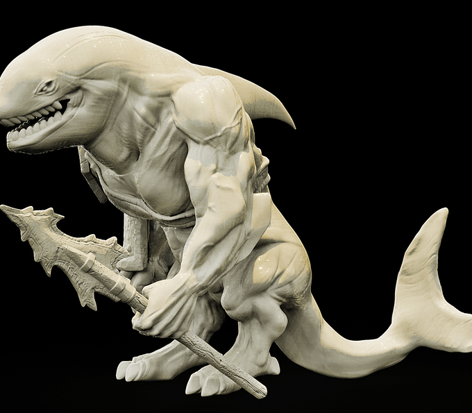 3D Printed Bestiary Vol. 4 Nafarrate - Jikax Killer Whale 32mm Ragnarok D&D