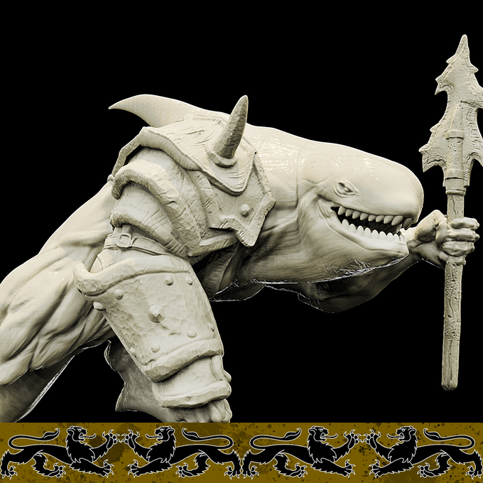 3D Printed Bestiary Vol. 4 Nafarrate - Jikax Killer Whale 32mm Ragnarok D&D