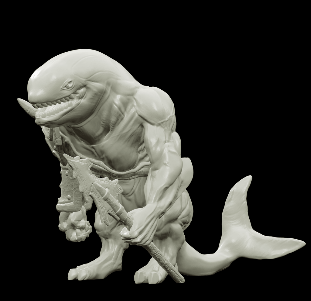 3D Printed Bestiary Vol. 4 Nafarrate - Jikax Killer Whale 32mm Ragnarok D&D
