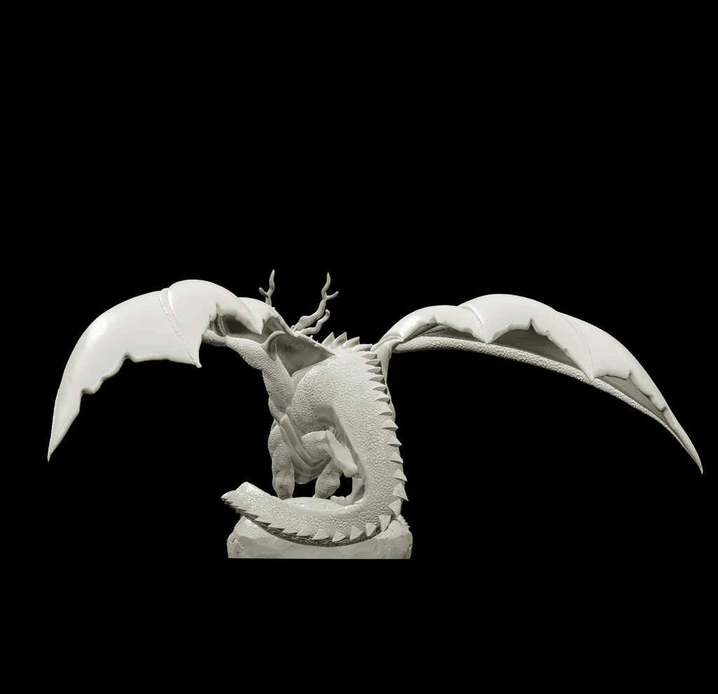 3D Printed Bestiary Vol. 4 Nafarrate - Kaesin Green Dragon 32mm Ragnarok D&D