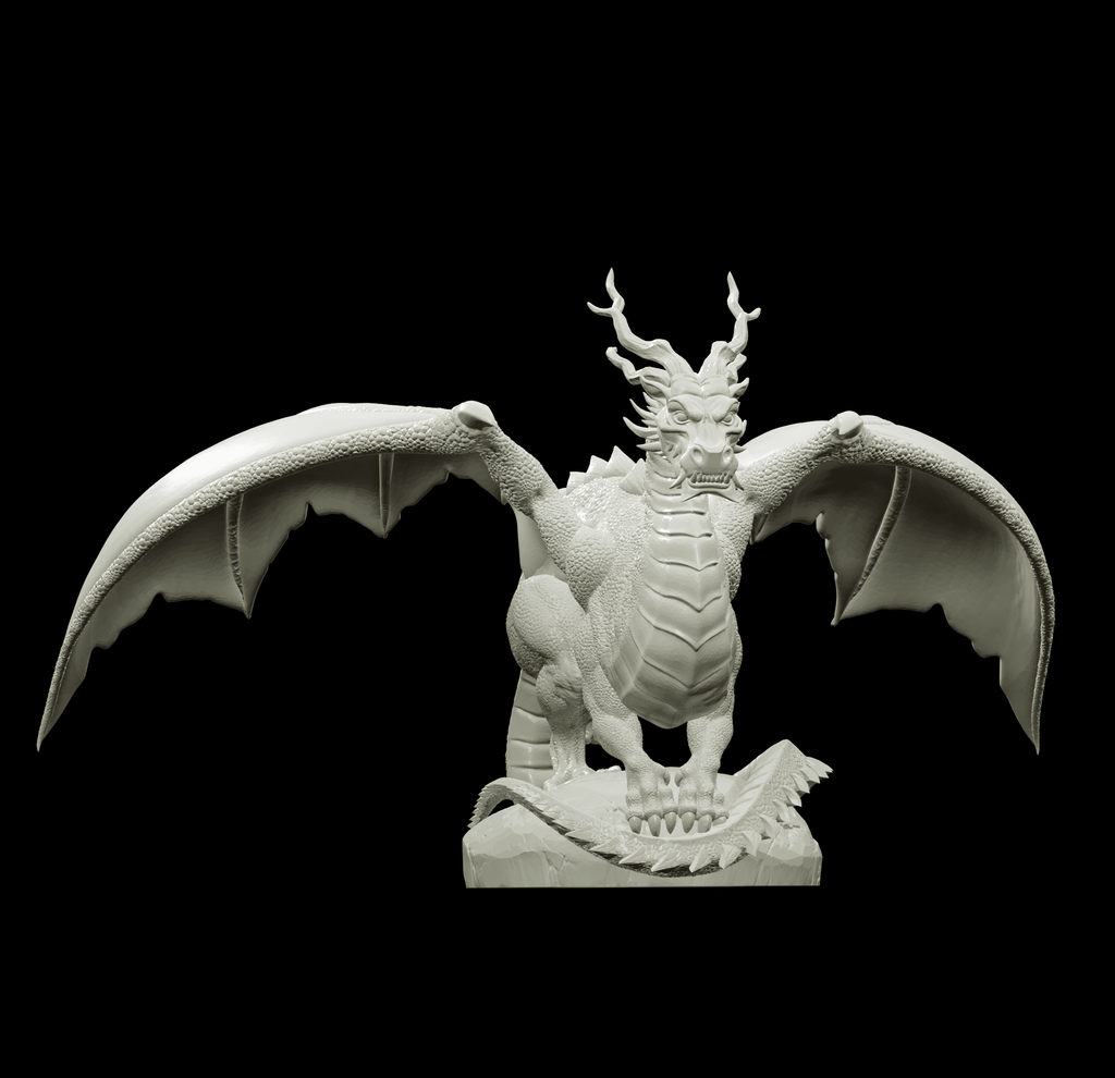 3D Printed Bestiary Vol. 4 Nafarrate - Kaesin Green Dragon 32mm Ragnarok D&D