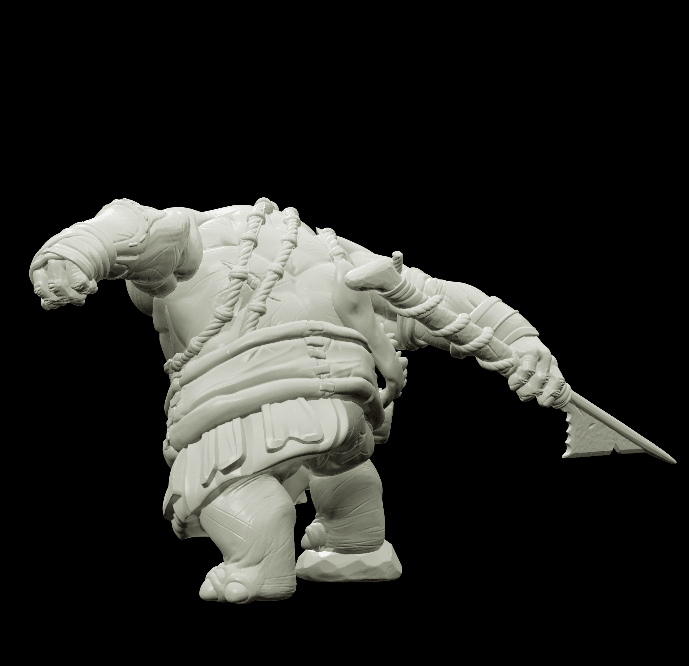 3D Printed Bestiary Vol. 4 Nafarrate - Kiboko Hippo Man 32mm Ragnarok D&D