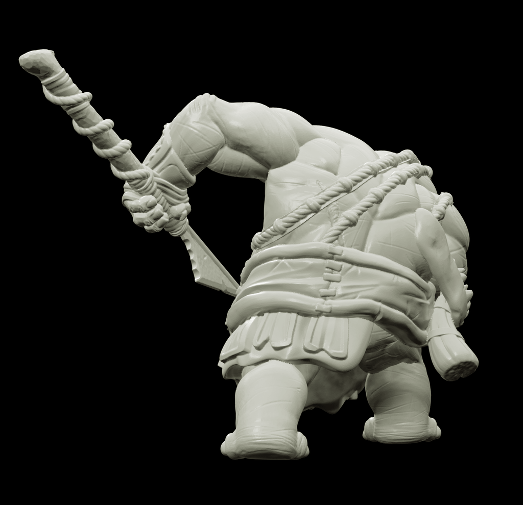 3D Printed Bestiary Vol. 4 Nafarrate - Kiboko Hippo Man 32mm Ragnarok D&D
