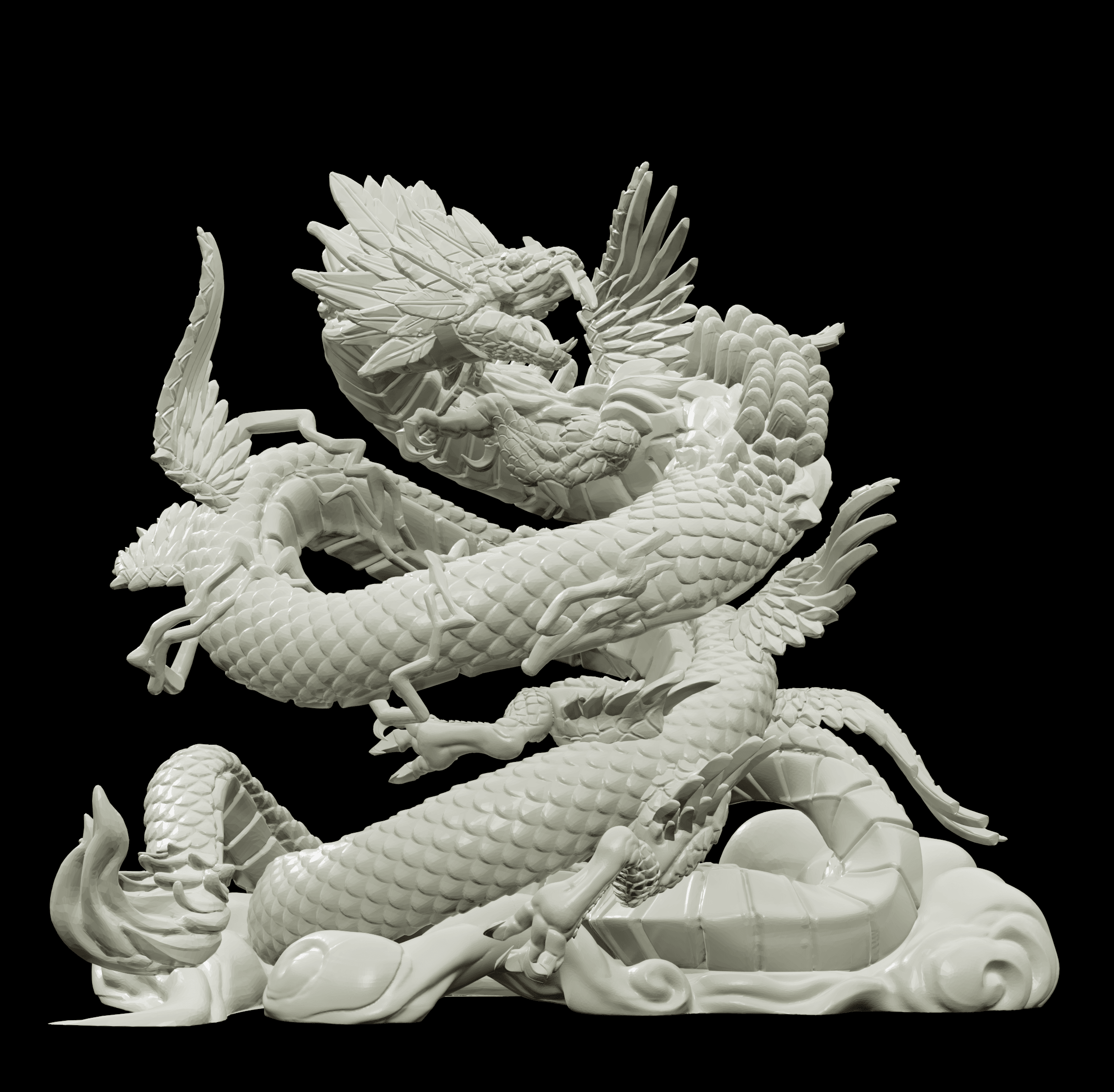 3D Printed Bestiary Vol. 4 Nafarrate - Kukulkan Sea Serpent 32mm Ragnarok D&D