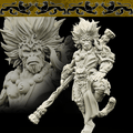 3D Printed Bestiary Vol. 4 Nafarrate - Sun Wukong Ape Warrior 32mm Ragnarok D&D