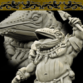 3D Printed Bestiary Vol. 4 Nafarrate - Xjemi Whale Warrior 32mm Ragnarok D&D