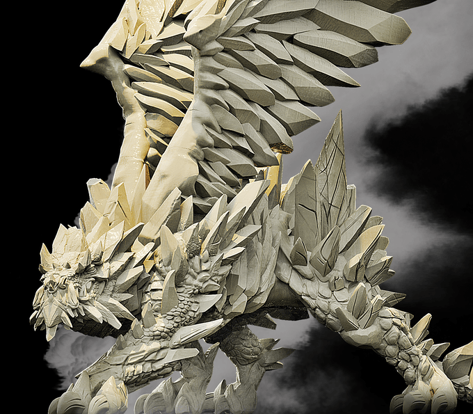3D Printed Bestiary Vol. 4 Nafarrate - Ydun White Dragon 32mm Ragnarok D&D