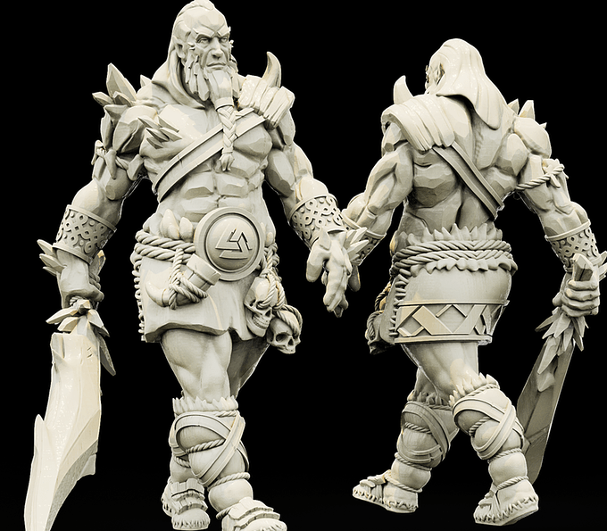 3D Printed Bestiary Vol. 4 Nafarrate - Ymir Undead Giant 32mm Ragnarok D&D