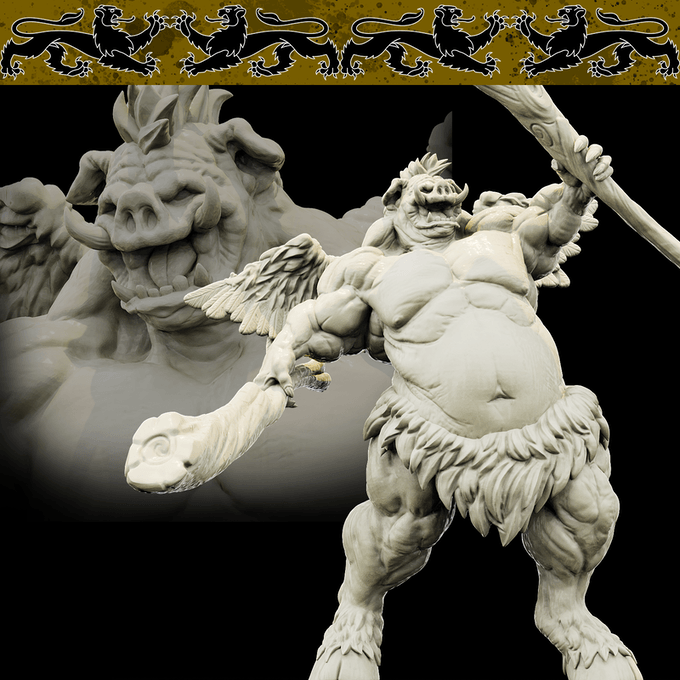 3D Printed Bestiary Vol. 4 Nafarrate - Zazdxyshnee Demon Fiend 32mm Ragnarok D&D