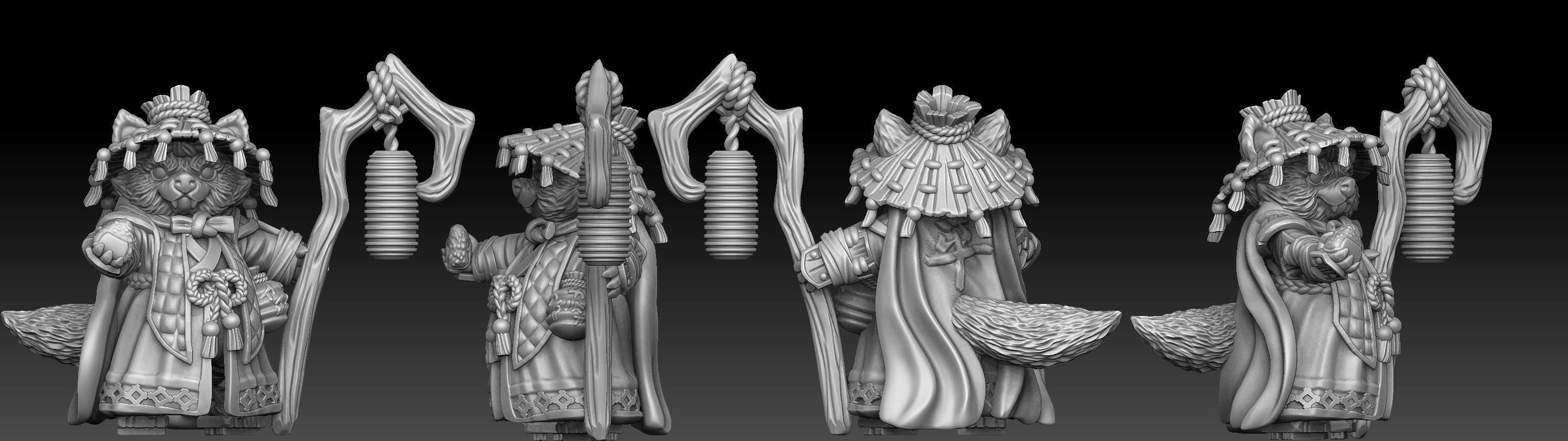 3D Printed Bestiary Vol. 5 Nafarrate Danzaburou - 32mm Ragnarok D&D
