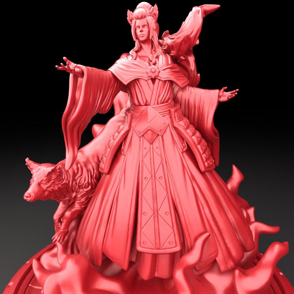 3D Printed Bestiary Vol. 5 Nafarrate Inari - 32mm Ragnarok D&D