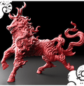 3D Printed Bestiary Vol. 5 Nafarrate - Kirin 32mm Ragnarok D&D