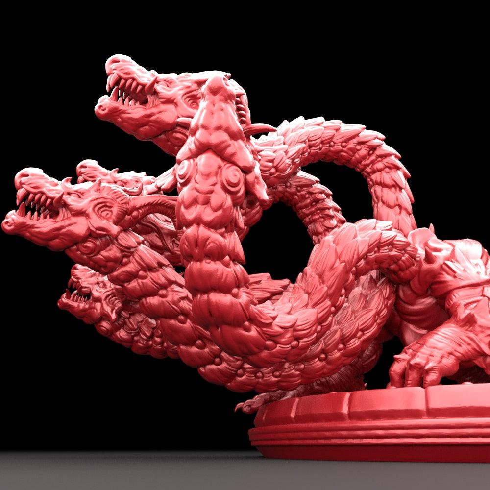 3D Printed Bestiary Vol. 5 Nafarrate - Orochi Dragon 32mm Ragnarok D&D