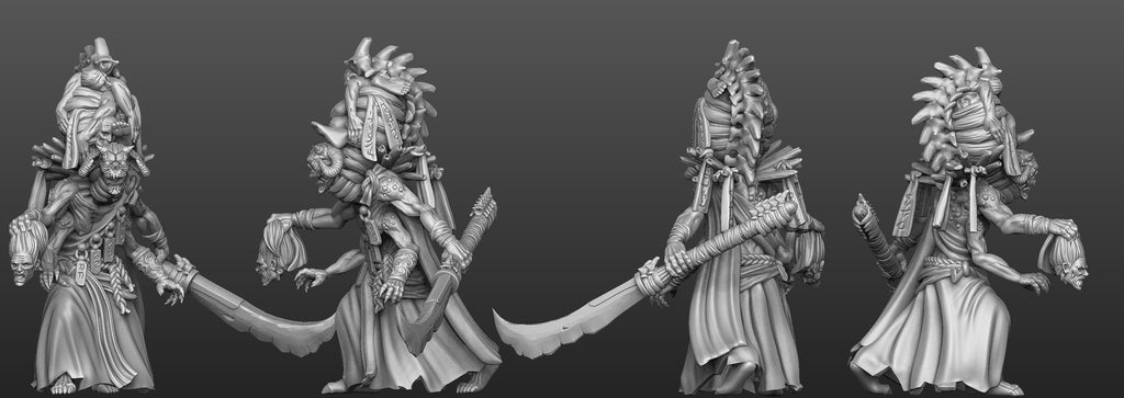 3D Printed Bestiary Vol. 5 Nafarrate - Shinigami 32mm Ragnarok D&D