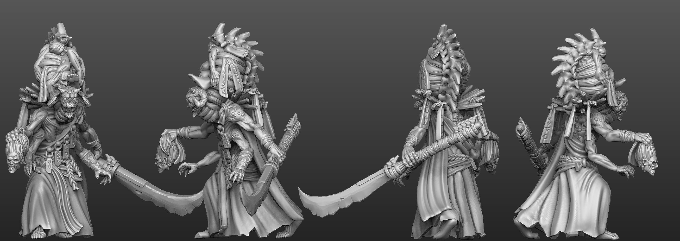 3D Printed Bestiary Vol. 5 Nafarrate - Shinigami 32mm Ragnarok D&D