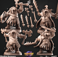 3D Printed Cast n Play 626 Bloodlust Bucaneers Huppus, Space Mercenaries Set 28mm 32mm D&D