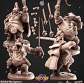 3D Printed Cast n Play 628 Orbital Navigators Huppus, Space Mercenaries Set 28mm 32mm D&D