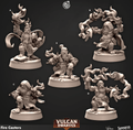 3D Printed Cast n Play 677 Fire Casters Vulcan Dwarves Set 28mm 32mm D&D