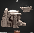 3D Printed Cast n Play 687 Vulcanic Terrain Vulcan Dwarves Set 28mm 32mm D&D