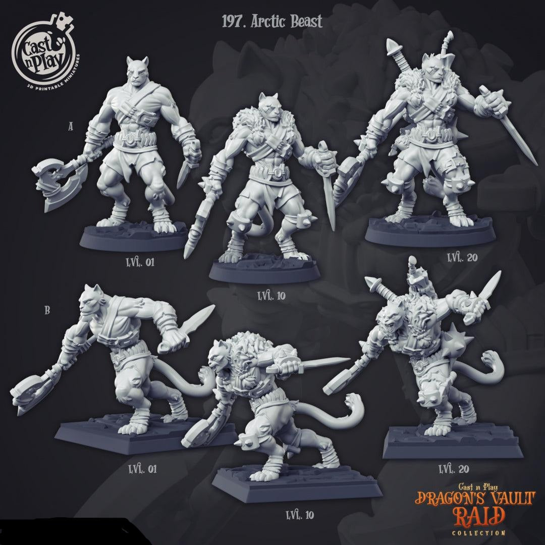 3D Printed Cast n Play Arctic Beast Dragons Hoard 28mm 32mm D&D