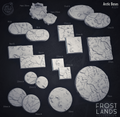 3D Printed Cast n Play Arctic Frozen Bases Set 28mm 32mm D&D
