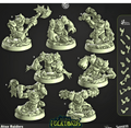 3D Printed Cast n Play Atxe Raiders Mire Volktoads Set 28mm 32mm D&D