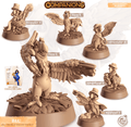 3D Printed Cast n Play Blu - Blue Macaw Parrot Companions 28mm 32mm D&D