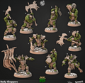 3D Printed Cast n Play Body Choppers Iron Skull Orcs 28mm 32mm D&D