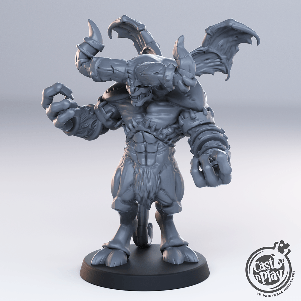 3D Printed Cast n Play Bull Demon 28mm 32mm D&D