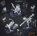 3D Printed Cast n Play Bullywugs Set Swamp Collection 28mm 32mm D&D