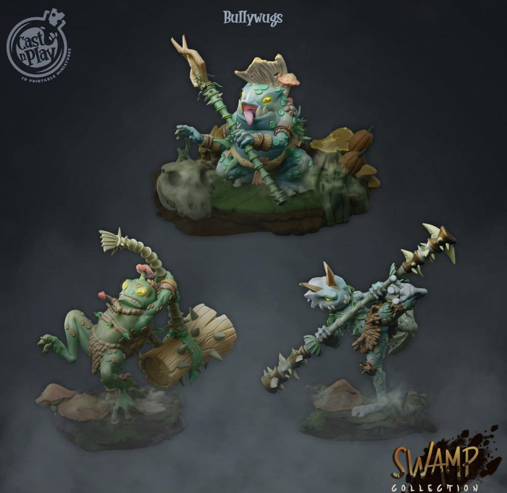 3D Printed Cast n Play Bullywugs Swamp Collection 28mm 32mm D&D