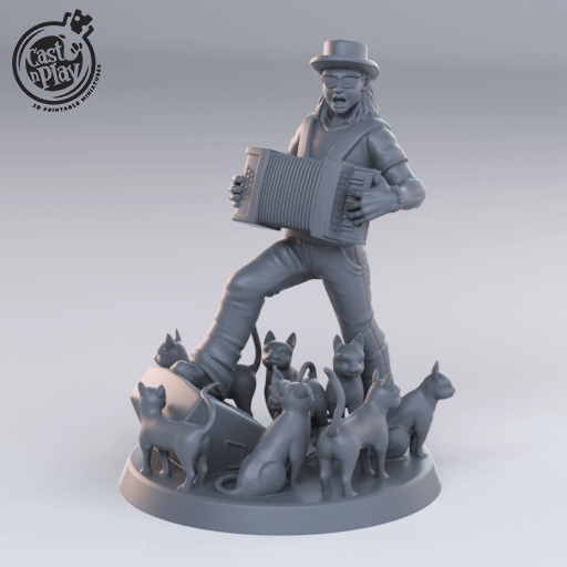 3D Printed Cast n Play Carl Finch 28mm 32mm D&D