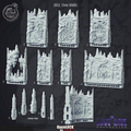 3D Printed Cast n Play Cave Walls & Spider Webs 28mm 32mm D&D