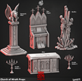 3D Printed Cast n Play Church of Wrath Props Church of Wrath 28mm 32mm D&D