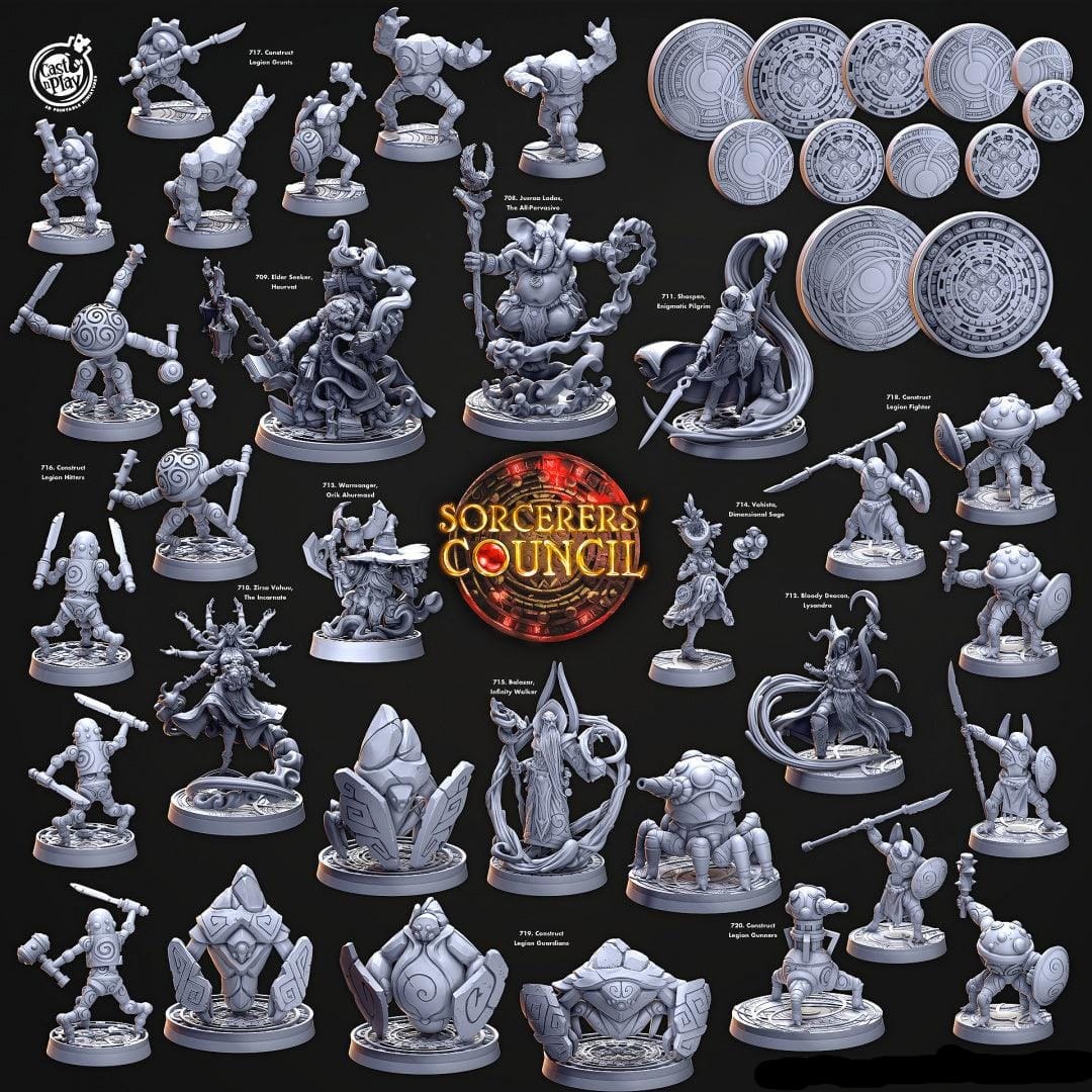 3D Printed Cast n Play Construct Legion Grunts Sorcerers Council 28mm 32mm D&D
