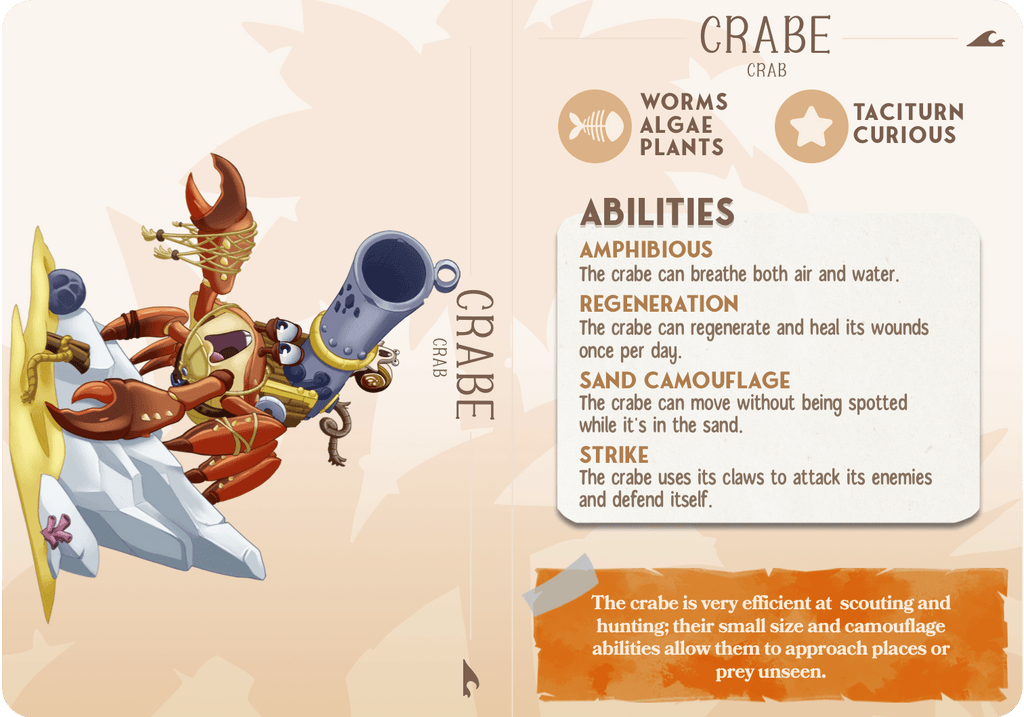 3D Printed Cast n Play Crabe - Crab Companions 28mm 32mm D&D