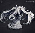 3D Printed Cast n Play D20 Guardian Black Dragon 28mm 32mm D&D