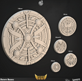 3D Printed Cast n Play Dawn Bases Shields of Dawn 28mm 32mm D&D