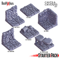 3D Printed Cast n Play Death Tiles Caves and Caverns Starter Set