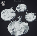 3D Printed Cast n Play Demon Hunter Bases 28mm 32mm D&D