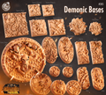 3D Printed Cast n Play Demonic Bases Depths of Hell Set 28mm 32mm D&D