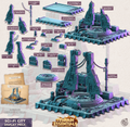 3D Printed Cast n Play Display Central Reactor Sci-Fi City Set Terrain Essentials Vol III Exteriors 28mm 32mm D&D