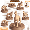 3D Printed Cast n Play Dober - Dobermann Companions 28mm 32mm D&D