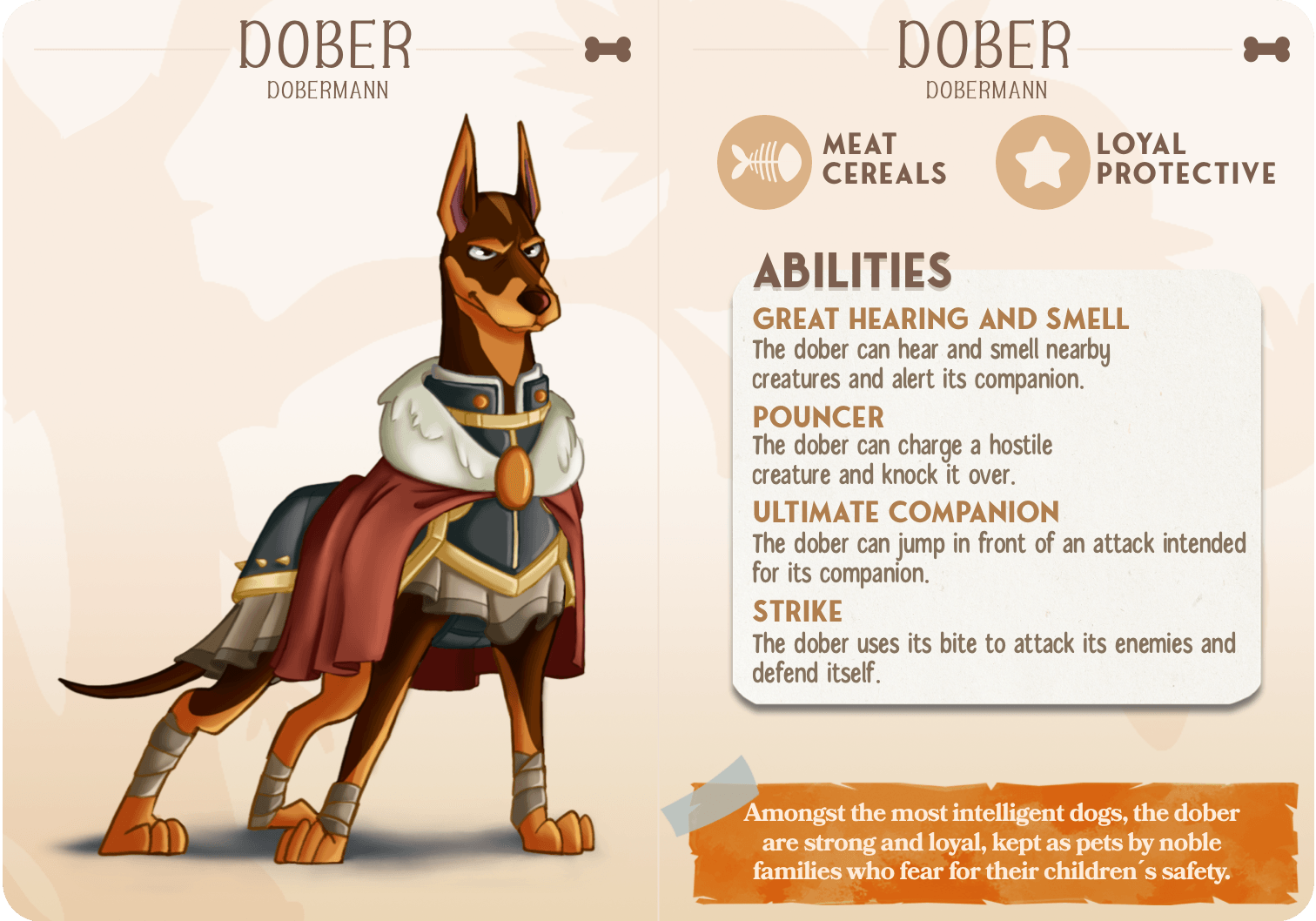 3D Printed Cast n Play Dober - Dobermann Companions 28mm 32mm D&D