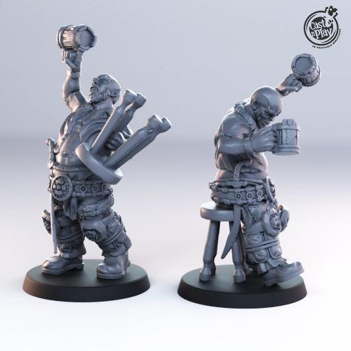 3D Printed Cast n Play Drunken Orcs 28mm 32mm D&D