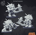 3D Printed Cast n Play Dwarf Commanders Set 28mm 32mm D&D