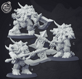 3D Printed Cast n Play - Dwarf Commanders Set 28mm 32mm D&D