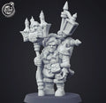 3D Printed Cast n Play Dwarf Female Warlock 28mm 32mm D&D
